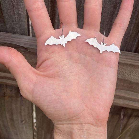 LAST ONE Halloween Bat Vampire Stainless Steel Earrings - Picture 7 of 7